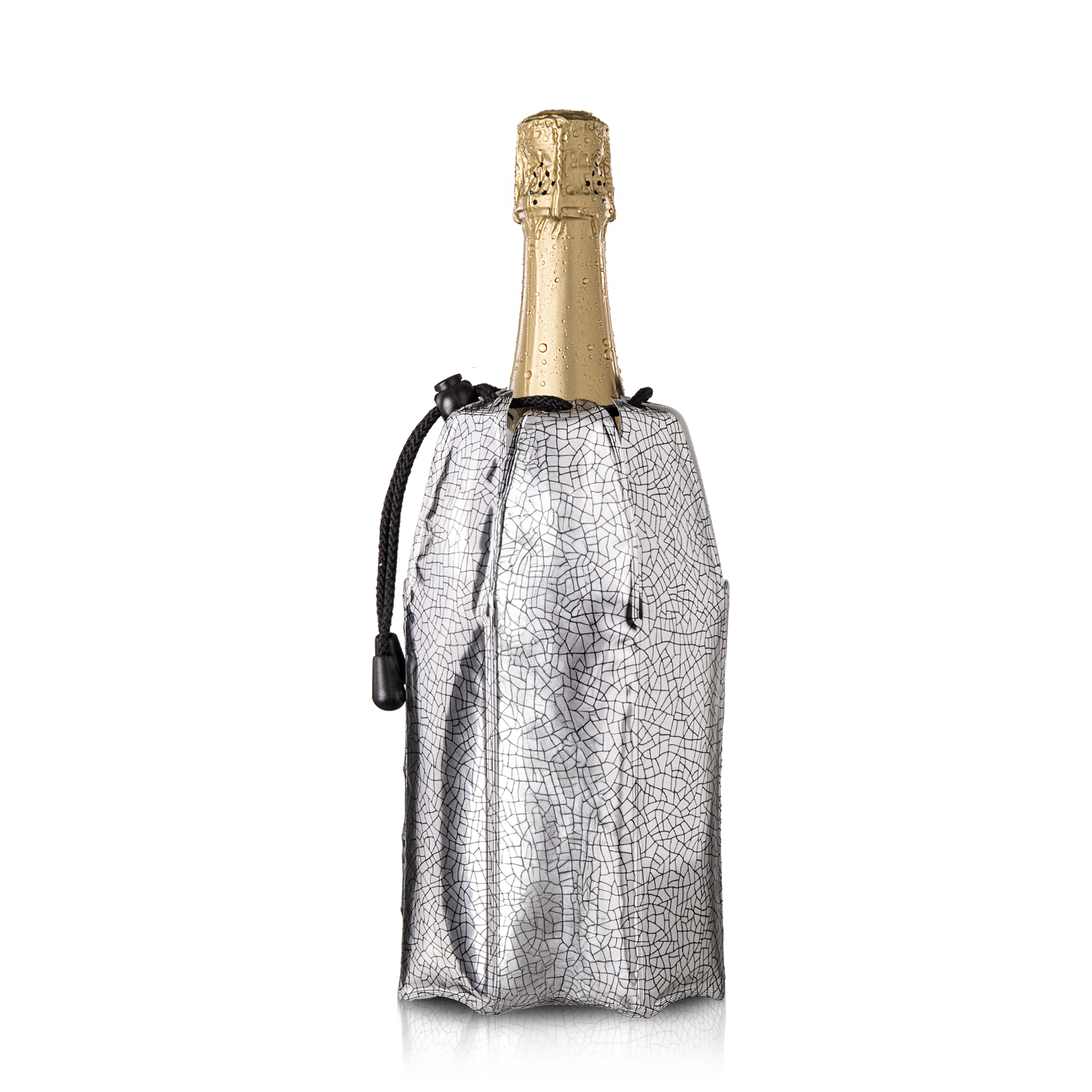 vacu-vin-flexibler-sektk-hler-silber-wiederverwendbar-k-hlt-in-15-minuten image 1