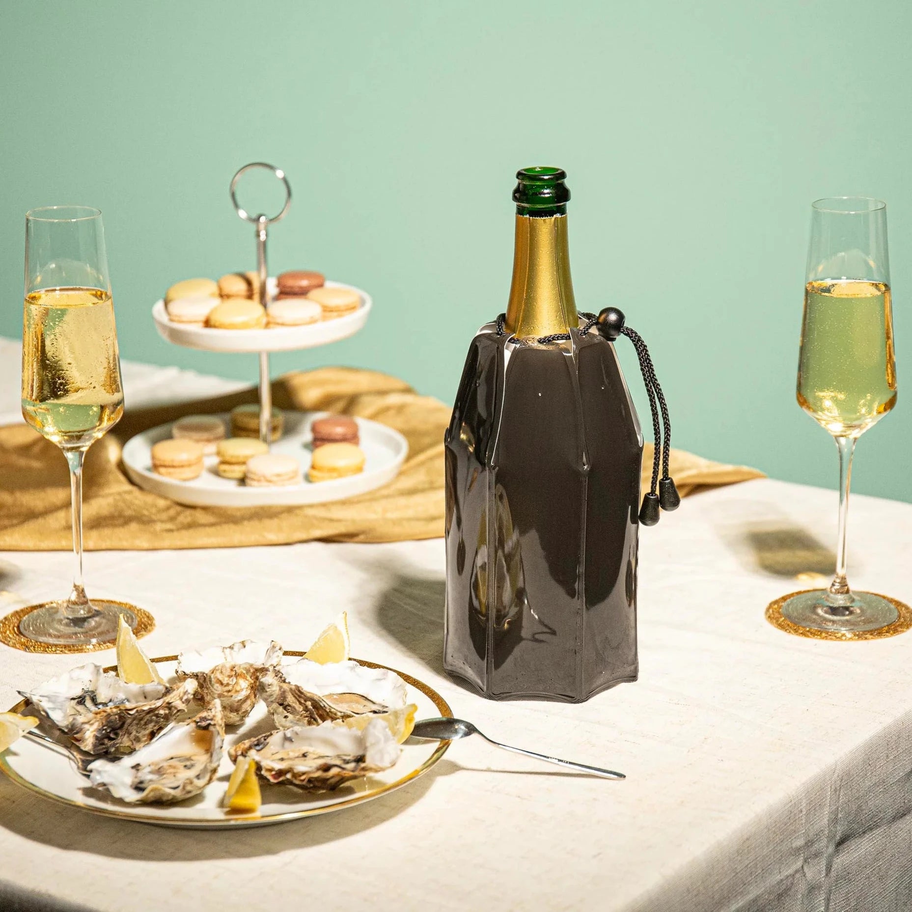 vacu-vin-flexibler-sektk-hler-schwarz-wiederverwendbare-k-hlmanschette-f-r-sektf image 3