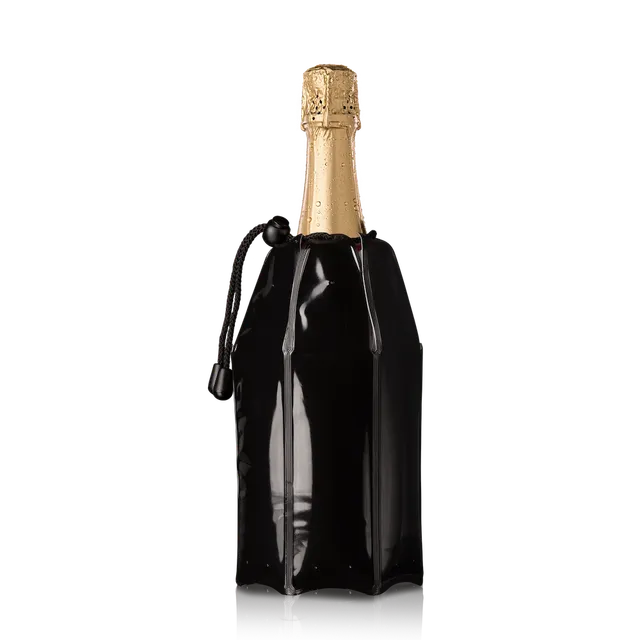 vacu-vin-flexibler-sektk-hler-schwarz-wiederverwendbare-k-hlmanschette-f-r-sektf image 1