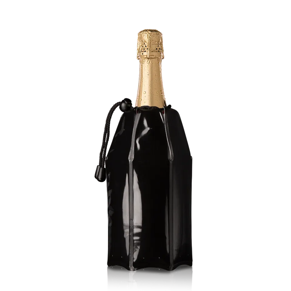 vacu-vin-flexibler-sektk-hler-schwarz-wiederverwendbare-k-hlmanschette-f-r-sektf image 1