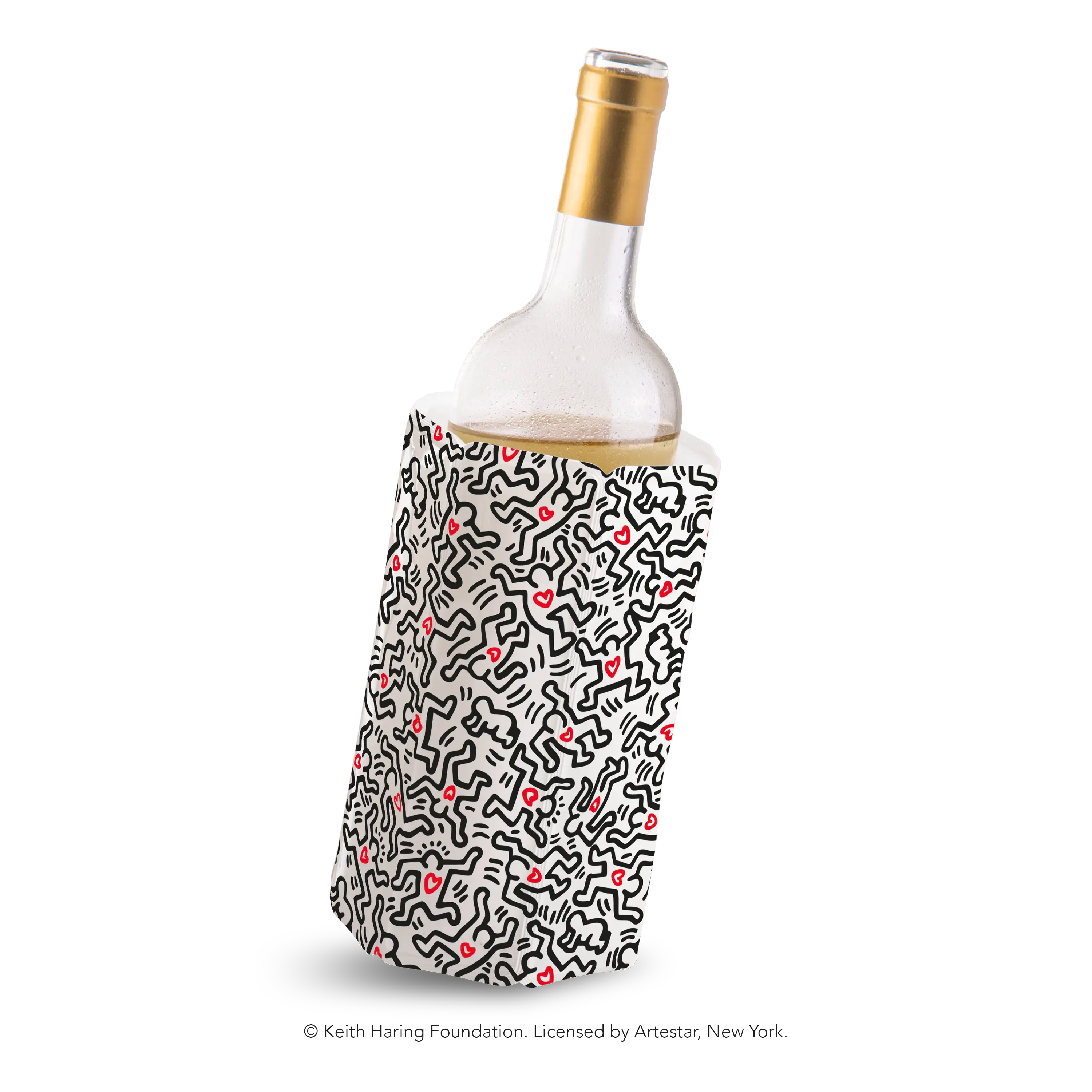 vacu-vin-flexibler-k-hler-wein-keith-haring-edition-ikonisches-design-k-hlt-in-1 image 1