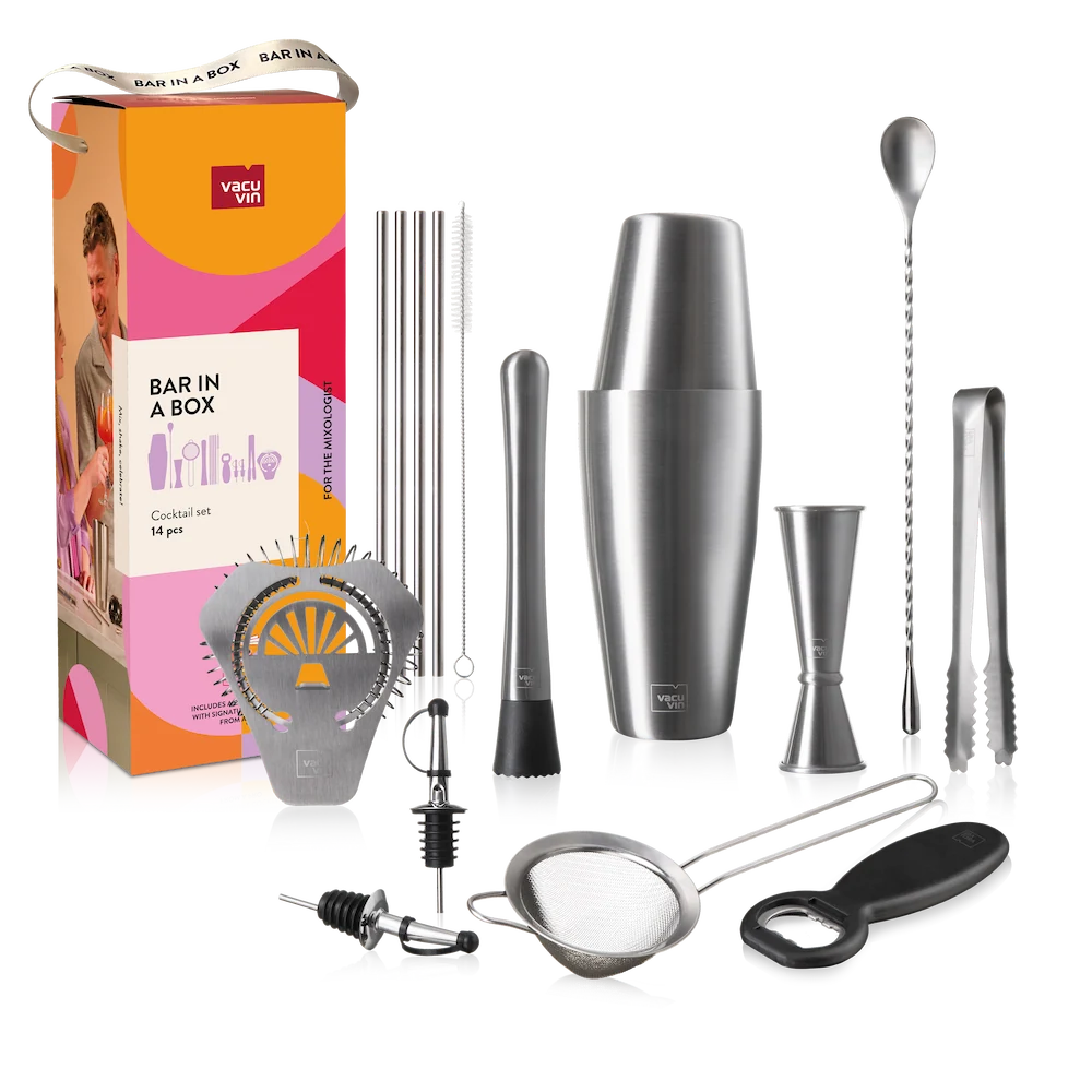 vacu-vin-cocktail-set-bar-in-a-box-mixologen-14-teiliges-profi-set-f-r-home-bark image 1