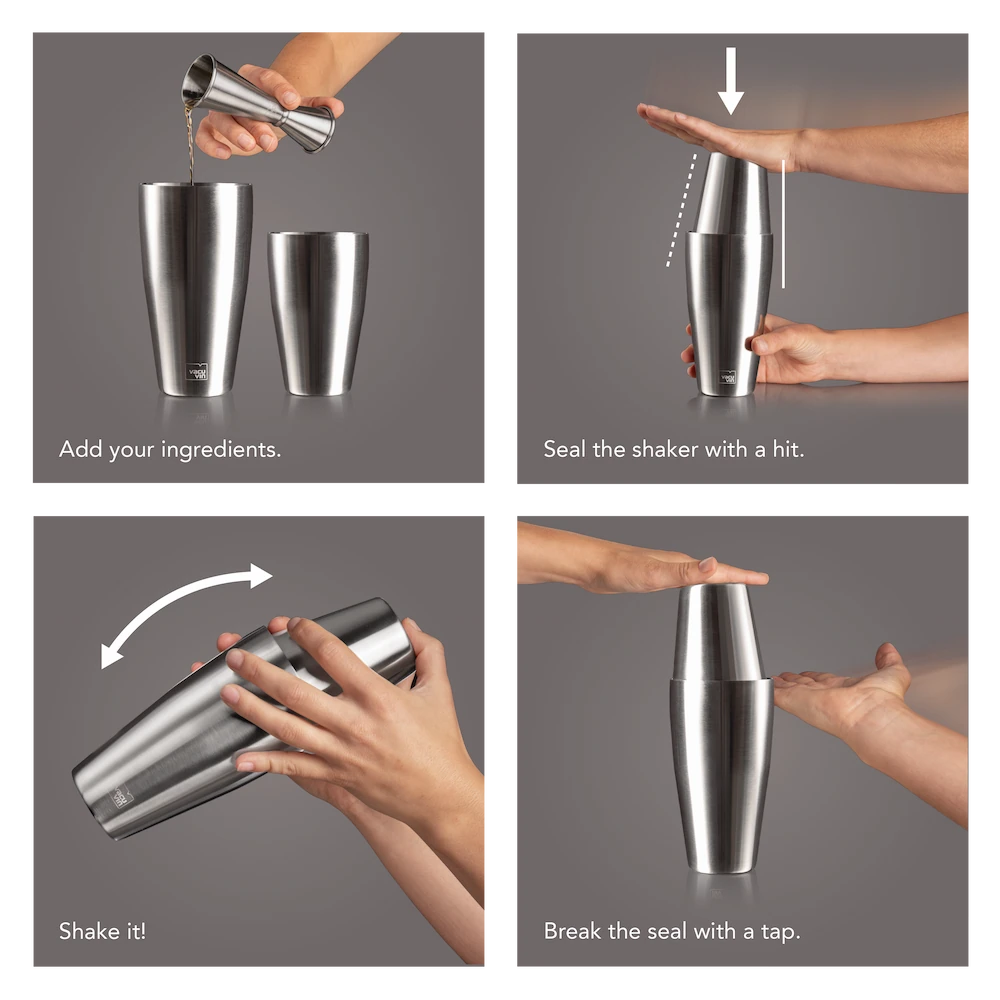 vacu-vin-tin-on-tin-boston-cocktailshaker-edelstahl-700-500-ml-auslaufsicher image 4