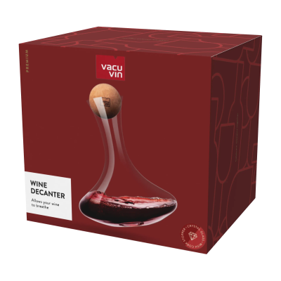 vacu-vin-weindekanter-glasdekantierer-mit-breitem-boden-und-korkstopfen-bel-ftet image 6