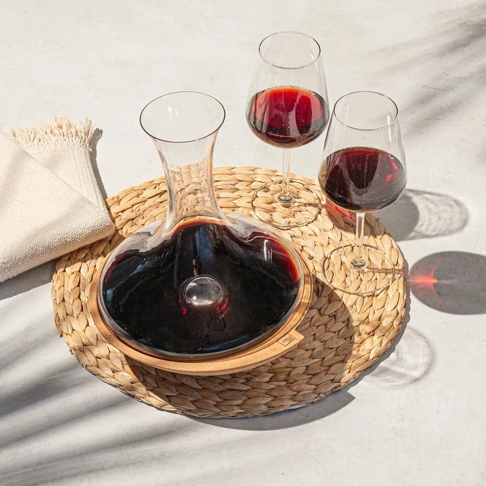 vacu-vin-schwenkender-weindekanter-drehbarer-dekanter-mit-korkenbasis-bel-ftet-w image 4
