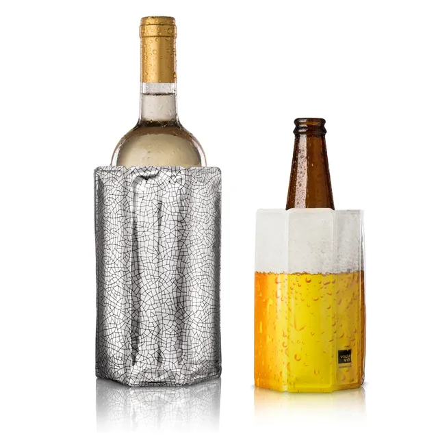 vacu-vin-beer-wine-cooler-duo-k-hlh-lsen-set-f-r-bierflaschen-und-weinflaschen image 1