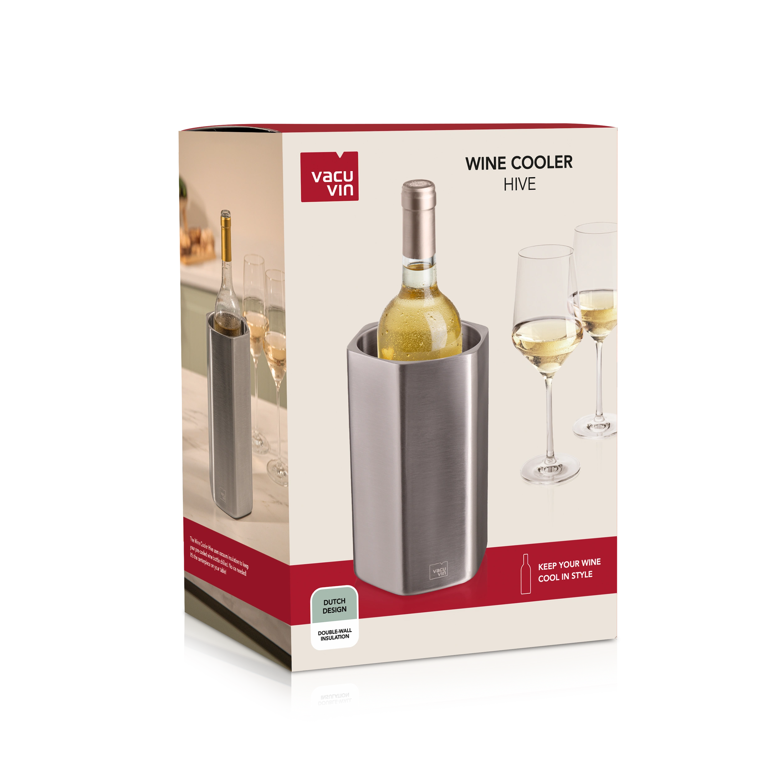 vacu-vin-weink-hler-hive-edelstahl-doppelwandiger-weink-hler-ohne-eis image 3