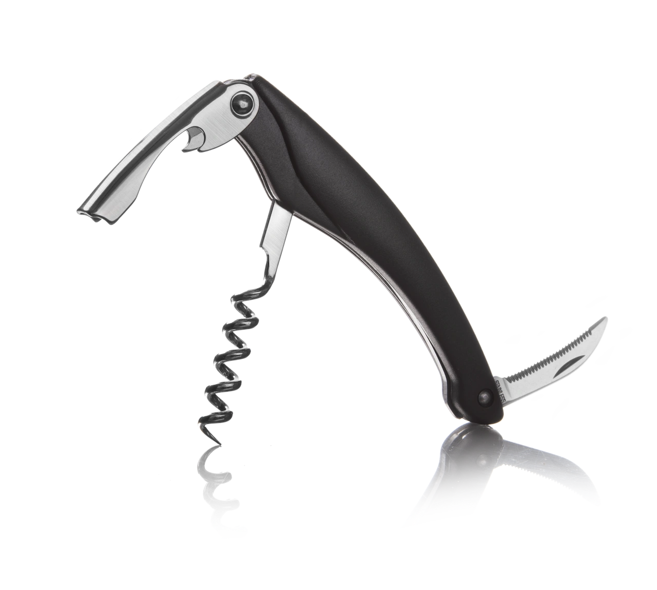 vacu-vin-kellnermesser-3-in-1-korkenzieher-folienschneider-und-flaschen-ffner image 1