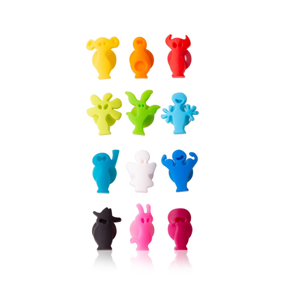 vacu-vin-glasmarkierer-partyleute-12-figuren-mit-saugnapf-f-r-gl-ser image 1