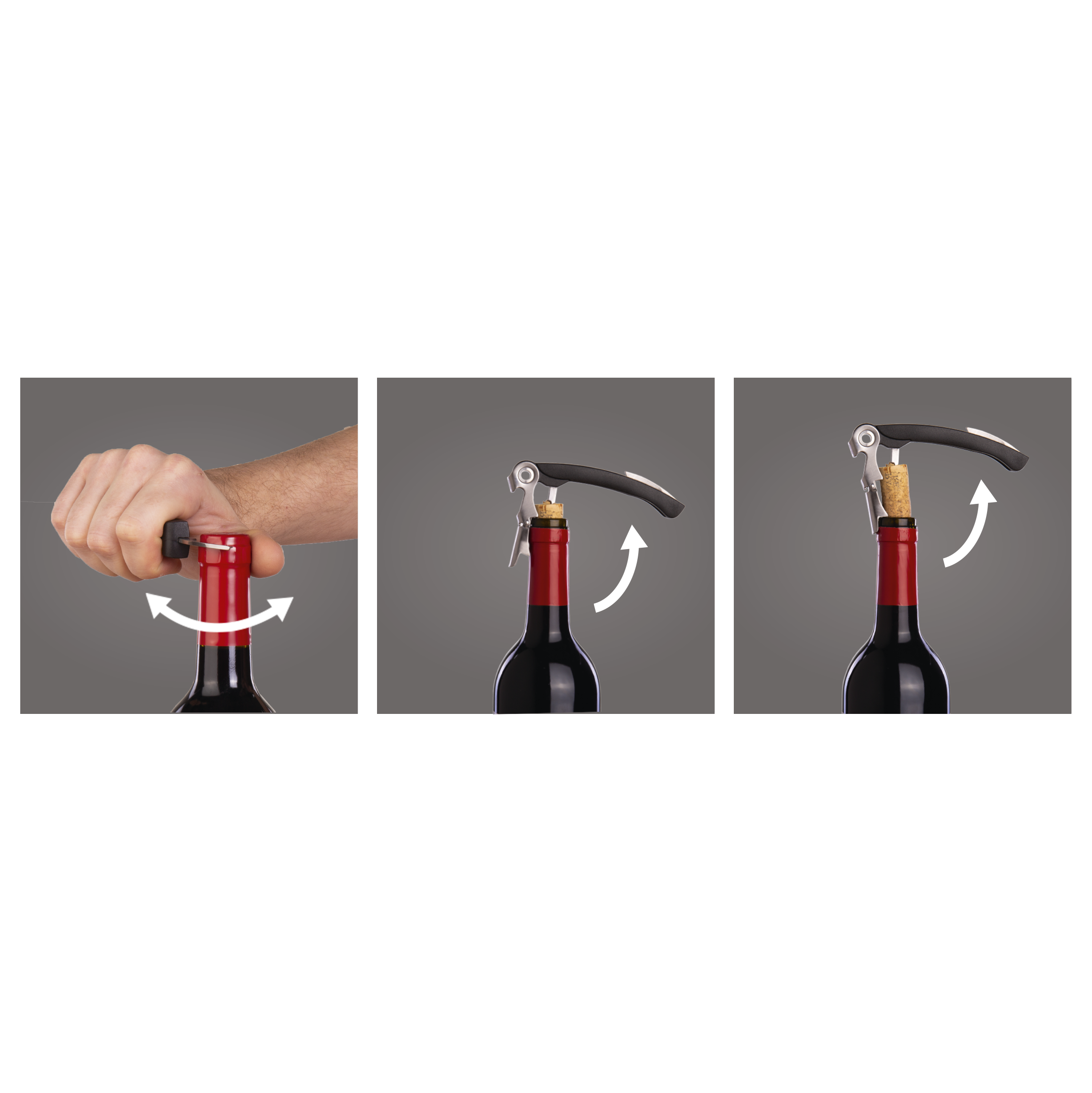 vacu-vin-doppelgelenk-korkenzieher-zweistufige-hebeltechnik-folienschneider image 5