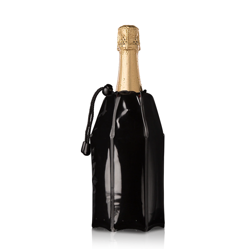 vacu-vin-flexibler-sektk-hler-schwarz-wiederverwendbare-k-hlmanschette-f-r-sektf image 1