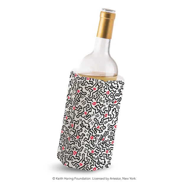 vacu-vin-flexibler-k-hler-wein-keith-haring-edition-ikonisches-design-k-hlt-in-1 image 1