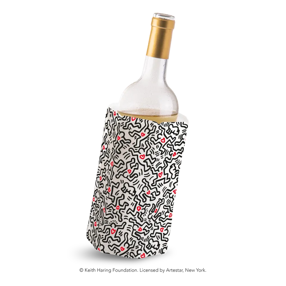 vacu-vin-flexibler-k-hler-wein-keith-haring-edition-ikonisches-design-k-hlt-in-1 image 1