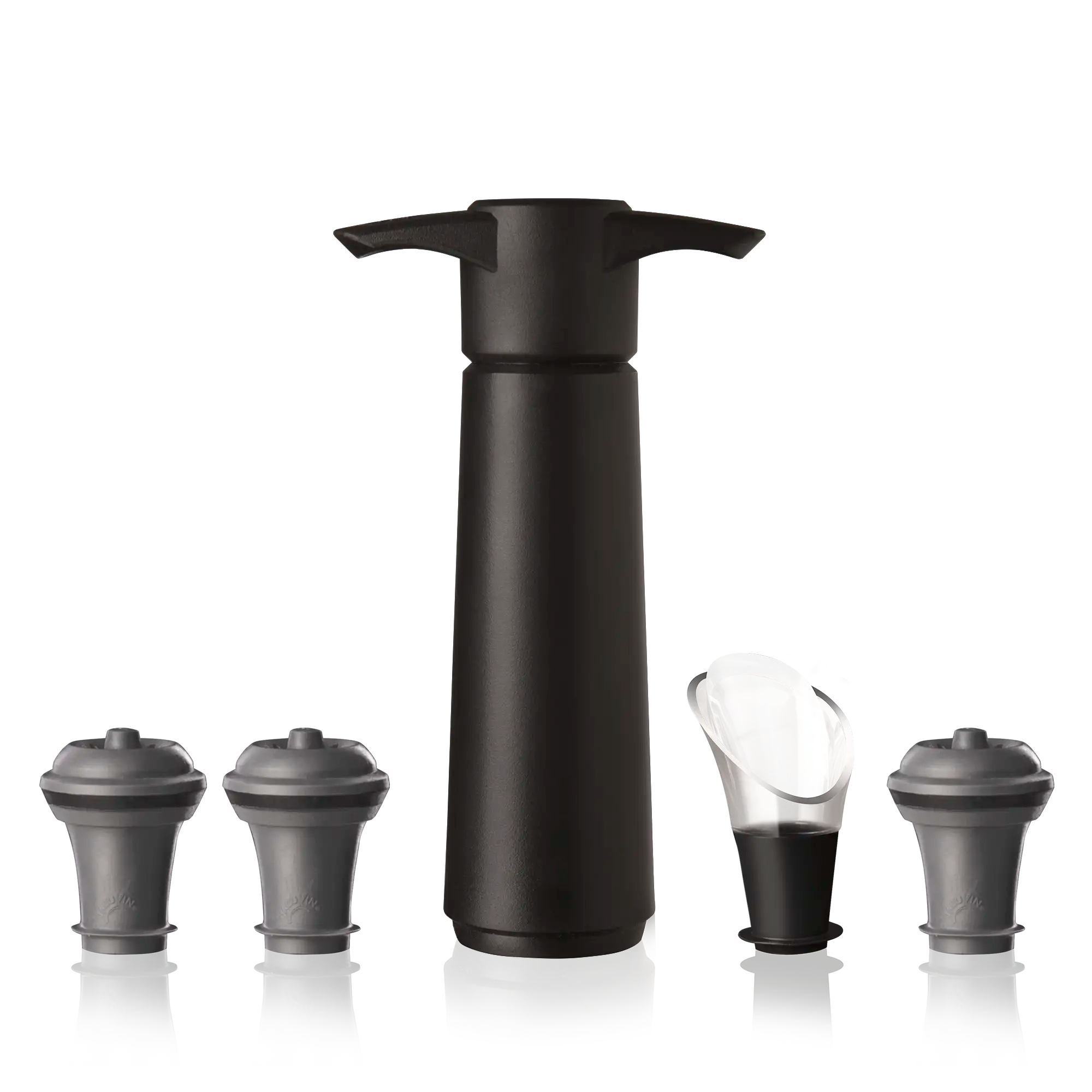 vacu-vin-wein-vakuumpumpen-set-original-schwarz-handliche-pumpe-mit-3-stopfen-h- image 1