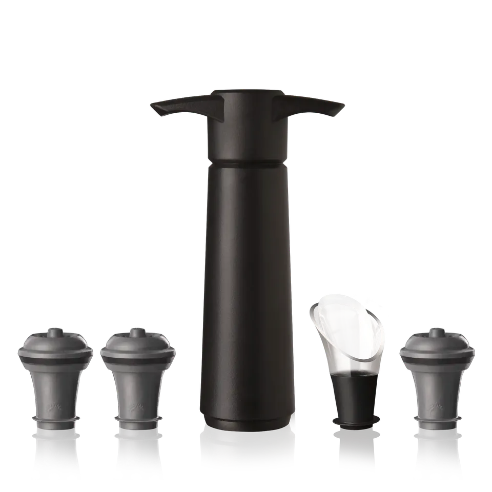 vacu-vin-wein-vakuumpumpen-set-original-schwarz-handliche-pumpe-mit-3-stopfen-h- image 1