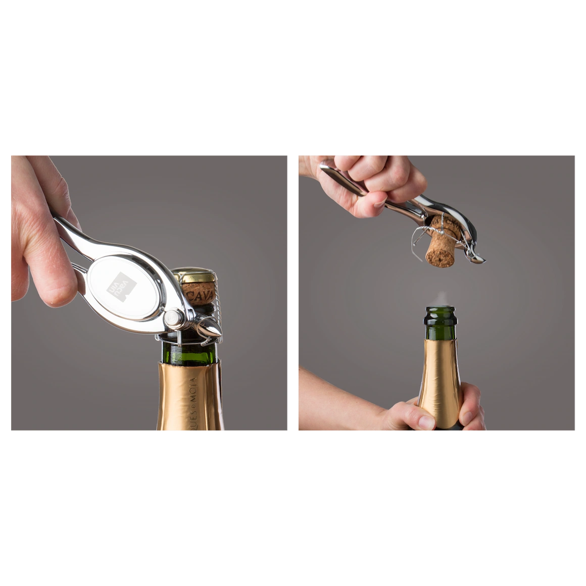 vacu-vin-sektflaschen-ffner-champagner-ffner-f-r-folie-drahtkorb-und-korken image 3