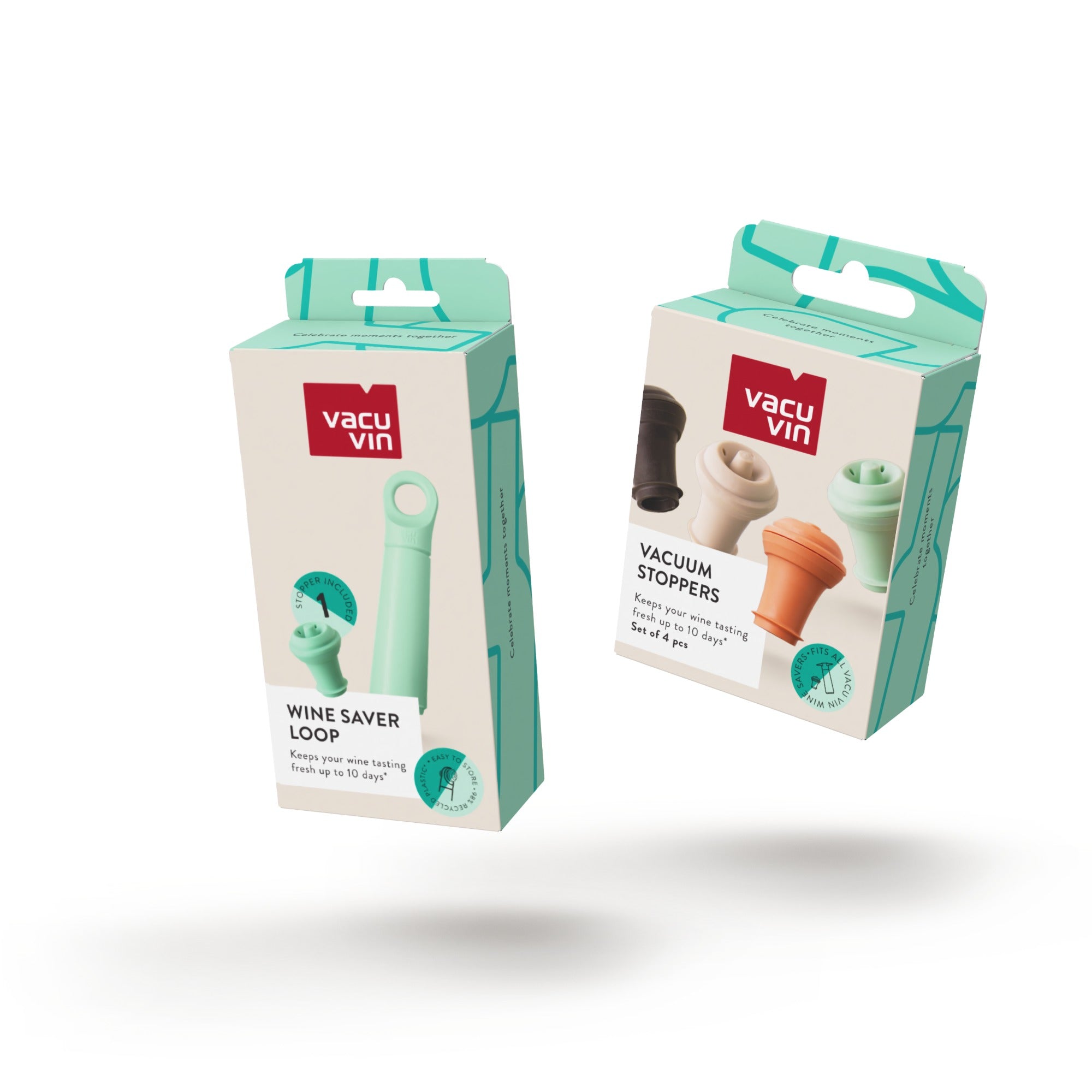 vacu-vin-loop-weinaufbewahrungsset-jade-vakuumpumpe-mit-4-gratis-weinstopfen image 6